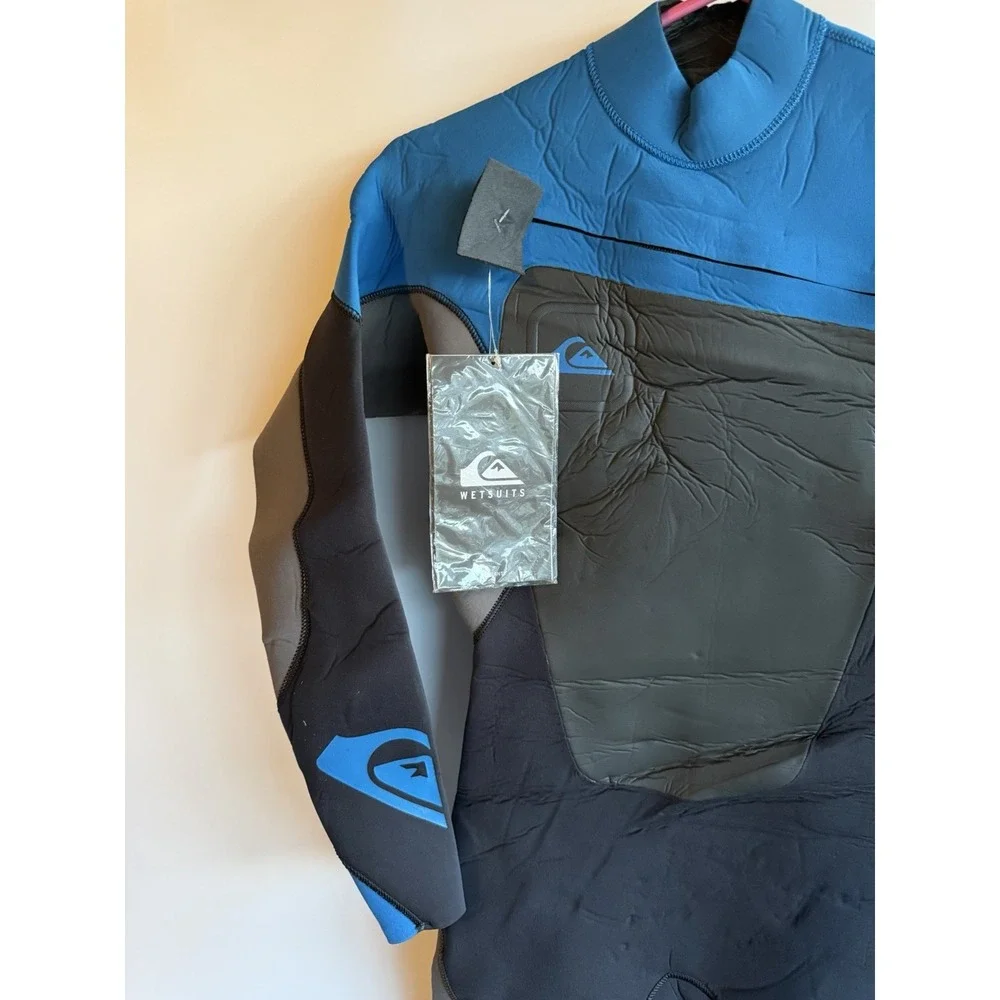 Quiksilver Wetsuit Men's 4/3 Syncro+ Chest Zip-blue-black-Medium-tall-NWT Surfer